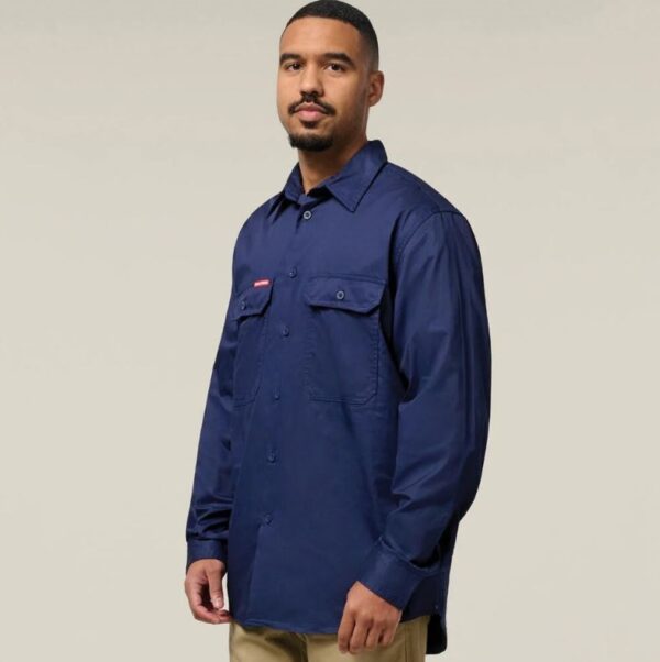 Hard Yakka Y04630 Core Long Sleeve Lightweight Vented Cotton Shirt - Image 2