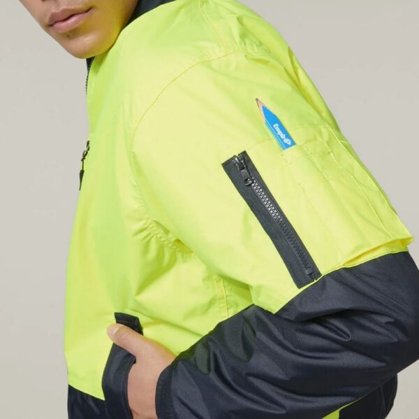 Hard Yakka Y06670 Core Hi Vis 2 Tone Waterproof Bomber Jacket - Image 4