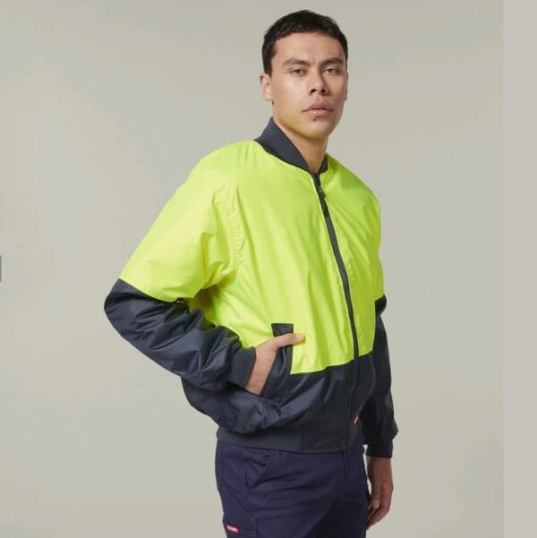 Hard Yakka Y06670 Core Hi Vis 2 Tone Waterproof Bomber Jacket - Image 3