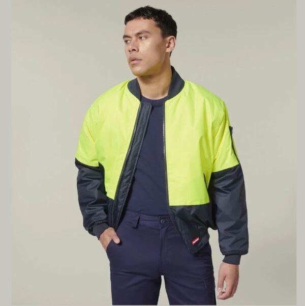 Hard Yakka Y06670 Core Hi Vis 2 Tone Waterproof Bomber Jacket - Image 2