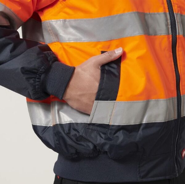 Hard Yakka Y06675 Core Hi Vis 2 Tone Taped Waterproof Bomber Jacket - Image 7