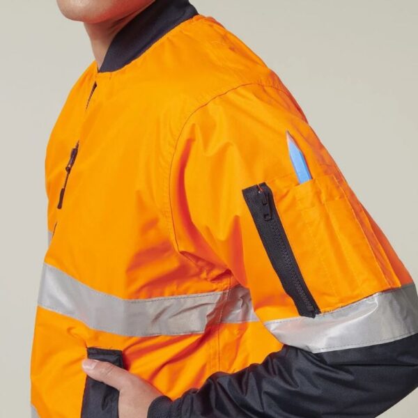 Hard Yakka Y06675 Core Hi Vis 2 Tone Taped Waterproof Bomber Jacket - Image 6