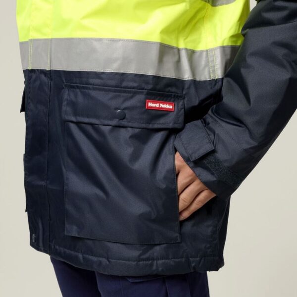 Hard Yakka Y06685 Core HiVis 2 Tone Taped Quilted Waterproof Jacket - Image 5