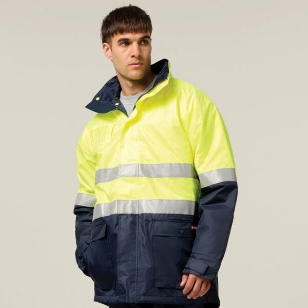 Hard Yakka Y06685 Core HiVis 2 Tone Taped Quilted Waterproof Jacket - Image 3