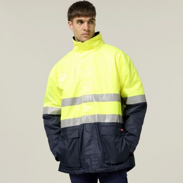 Hard Yakka Y06685 Core HiVis 2 Tone Taped Quilted Waterproof Jacket - Image 2