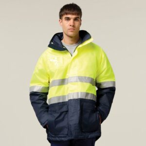 Hard Yakka Y06685 Core HiVis 2 Tone Taped Quilted Waterproof Jacket