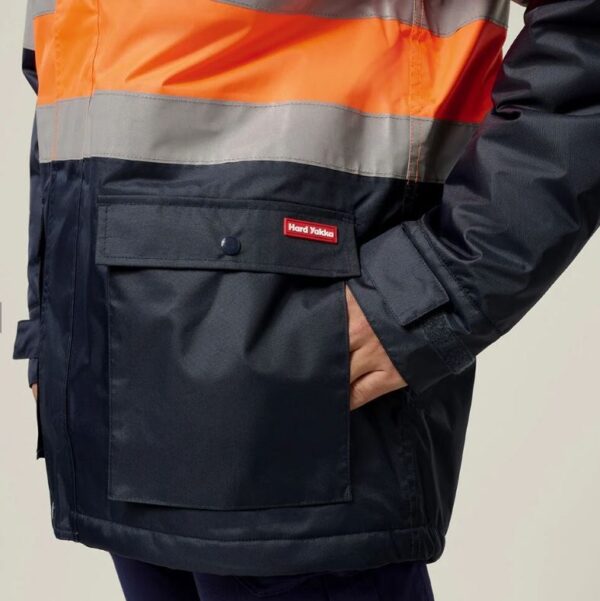 Hard Yakka Y06685 Core HiVis 2 Tone Taped Quilted Waterproof Jacket - Image 11