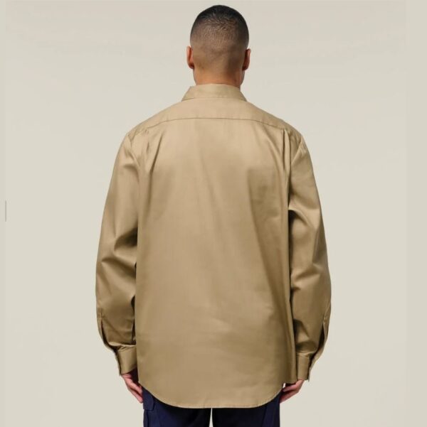 Hard Yakka Y07530 Long Sleeve Closed Front Cotton Drill Work Shirt - Image 7