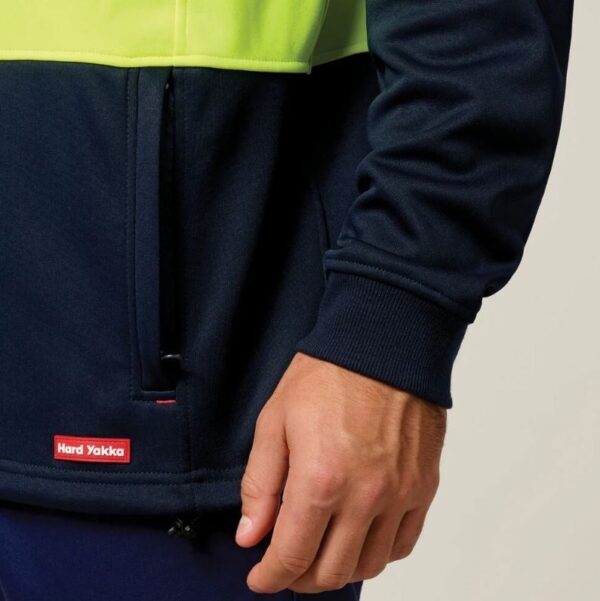Hard Yakka Y19330 HiVis 2 Tone 1/4 Zip Brushed Fleece Jumper - Image 5