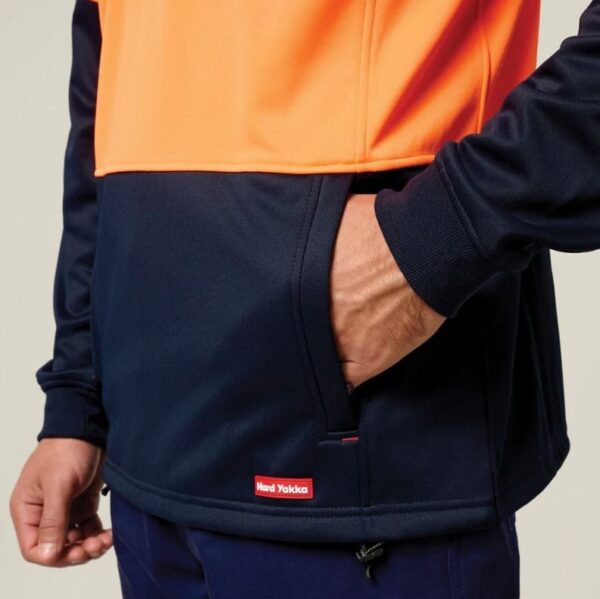 Hard Yakka Y19330 HiVis 2 Tone 1/4 Zip Brushed Fleece Jumper - Image 9