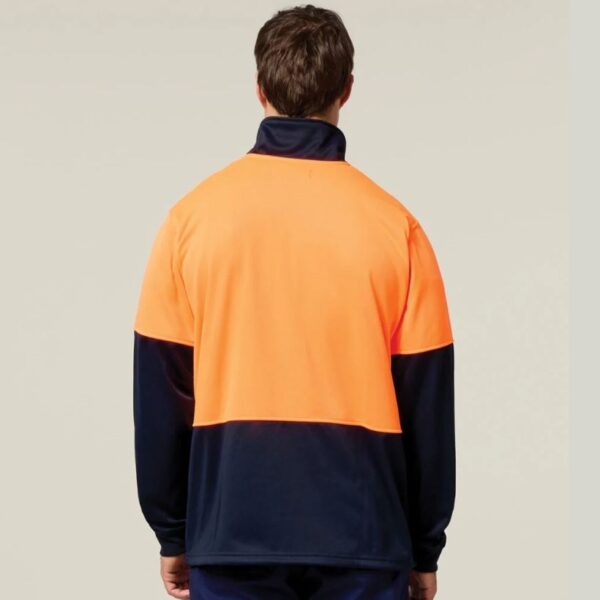 Hard Yakka Y19330 HiVis 2 Tone 1/4 Zip Brushed Fleece Jumper - Image 8