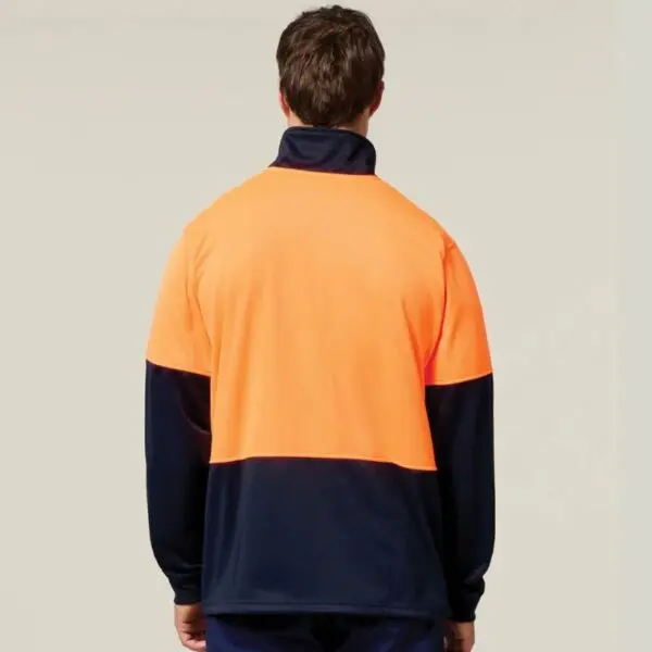 Hard Yakka Y19330 HiVis 2 Tone 1/4 Zip Brushed Fleece Jumper - Image 8