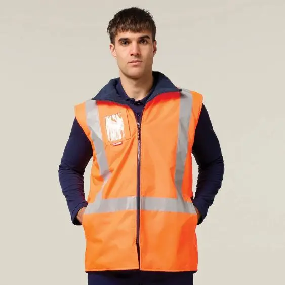Hard Yakka Y21480 Hi Vis Taped All Weather Fleece Vest - Image 6