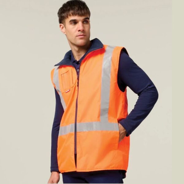 Hard Yakka Y21480 Hi Vis Taped All Weather Fleece Vest - Image 7