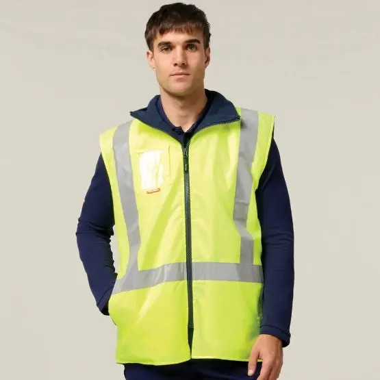 Hard Yakka Y21480 Hi Vis Taped All Weather Fleece Vest