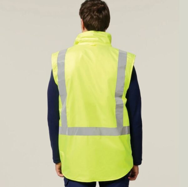 Hard Yakka Y21480 Hi Vis Taped All Weather Fleece Vest - Image 3