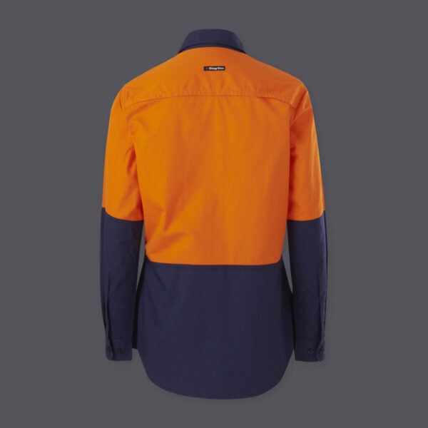 KingGee K44226 Women's Workcool Vented Spliced Shirt Long Sleeve - Image 3