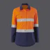 KingGee K44227 Women's Workcool Vented Spliced Shirt Taped Long Sleeve - Image 4