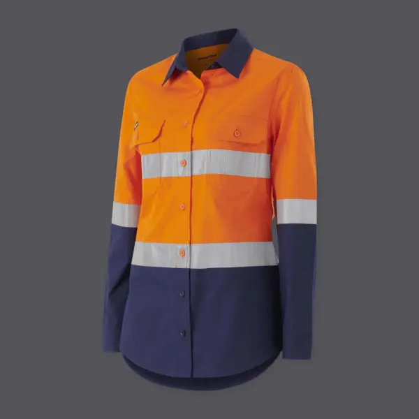 KingGee K44227 Women's Workcool Vented Spliced Shirt Taped Long Sleeve - Image 5