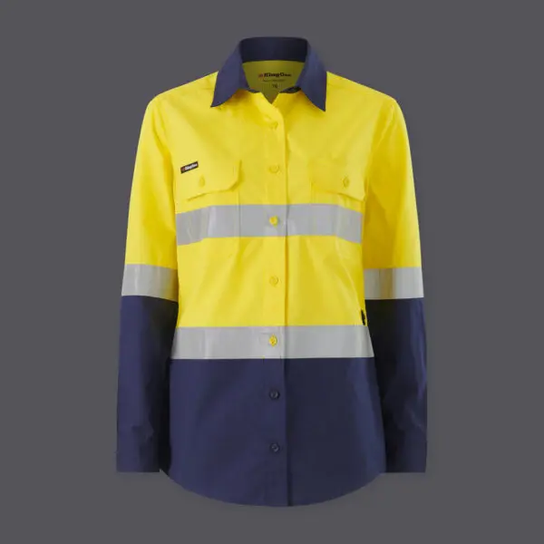 KingGee K44227 Women's Workcool Vented Spliced Shirt Taped Long Sleeve