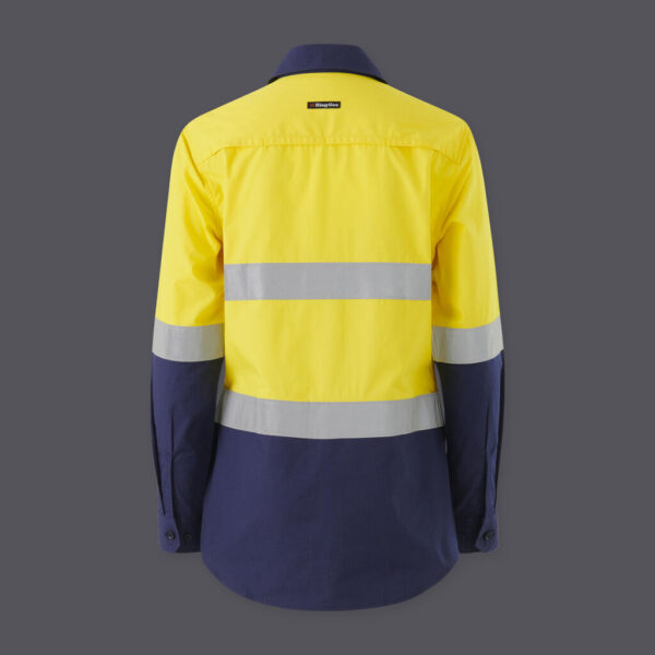 KingGee K44227 Women's Workcool Vented Spliced Shirt Taped Long Sleeve - Image 3