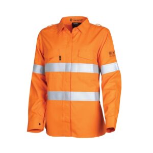 Bool BWW1590T1 Womens Regular Weight PPE2 FR Shirt With Loxy™ Reflective Tape