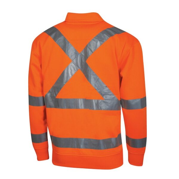 TRu Workwear TF1950T5 1/4 Zip Fleece Jumper With TRuVis Reflective Tape - Image 2