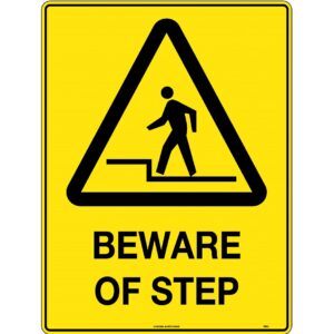 Uniform Safety Signs 365LM Beware Of Step - Metal