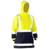 Bisley BJL6766T Womens Taped Hi Vis Recycled Rain Shell Jacket - Image 7