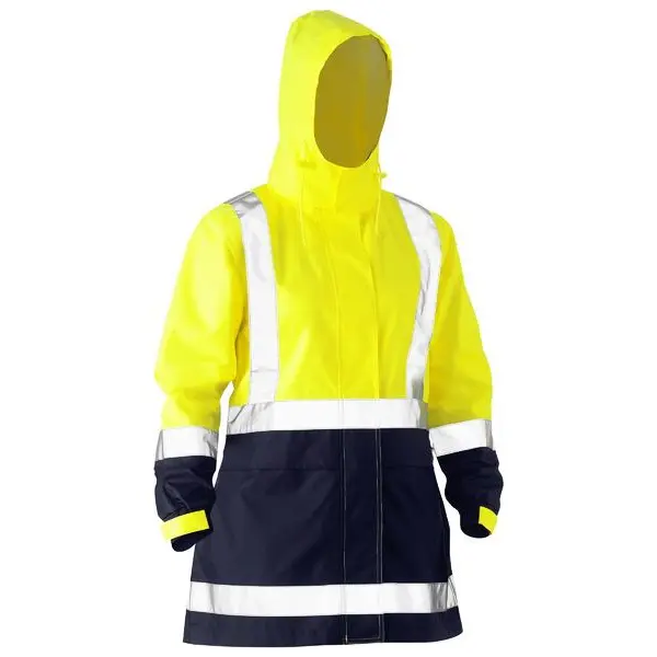 Bisley BJL6766T Womens Taped Hi Vis Recycled Rain Shell Jacket - Image 7