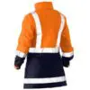 Bisley BJL6766T Womens Taped Hi Vis Recycled Rain Shell Jacket - Image 2