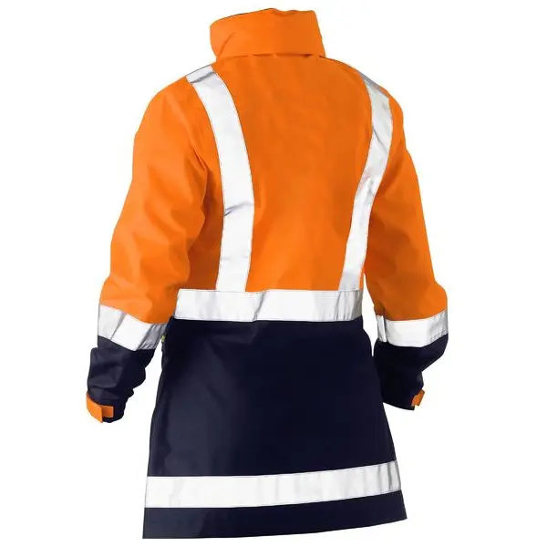 Bisley BJL6766T Womens Taped Hi Vis Recycled Rain Shell Jacket - Image 2