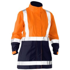 Bisley BJL6766T Womens Taped Hi Vis Recycled Rain Shell Jacket