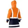 Bisley BJL6766T Womens Taped Hi Vis Recycled Rain Shell Jacket - Image 4