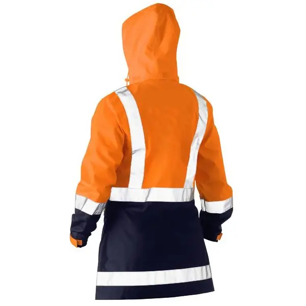 Bisley BJL6766T Womens Taped Hi Vis Recycled Rain Shell Jacket - Image 4