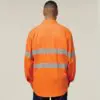Hard Yakka Y07899 Hi Vis Closed Front Taped Long Sleeve Cotton Drill Shirt - Image 3