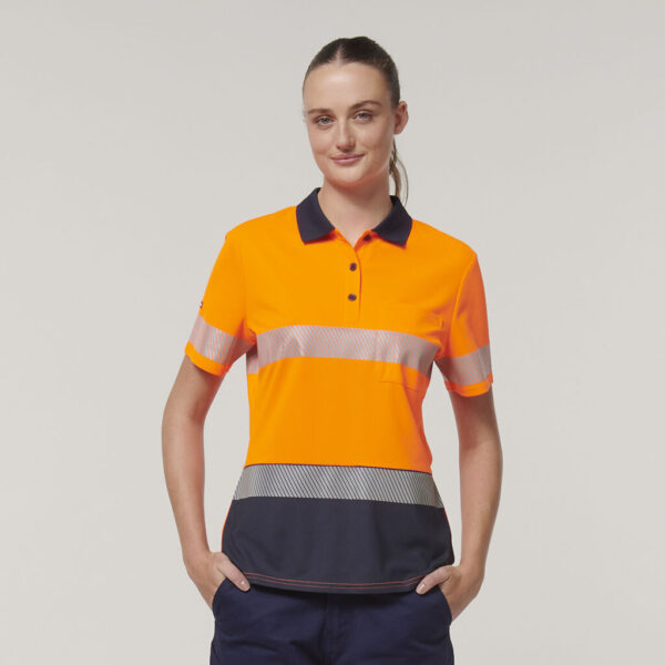 Hard Yakka Y08602 Womens Short Sleeve Hi Vis Taped Polo