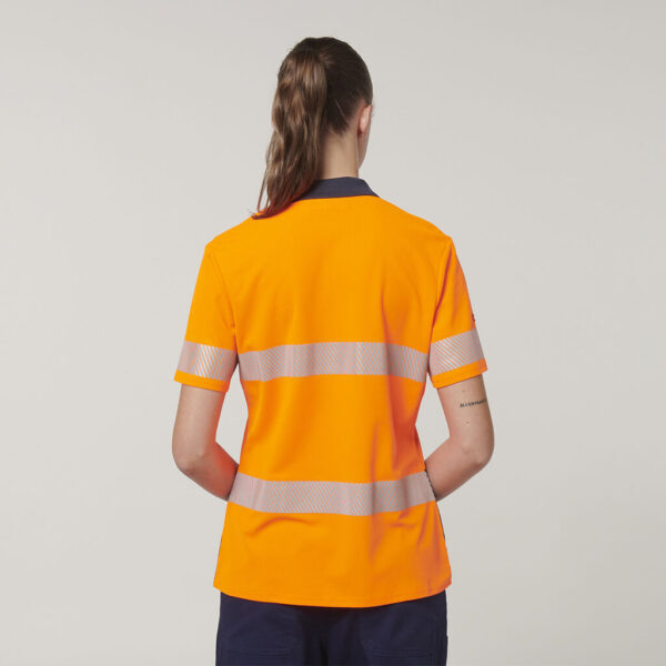 Hard Yakka Y08602 Womens Short Sleeve Hi Vis Taped Polo - Image 4