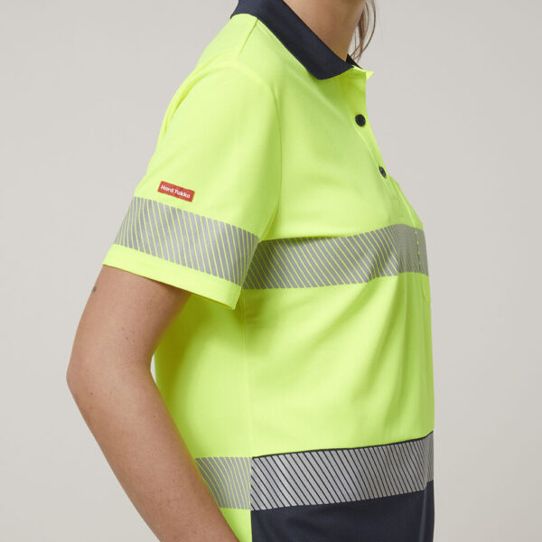 Hard Yakka Y08602 Womens Short Sleeve Hi Vis Taped Polo - Image 9