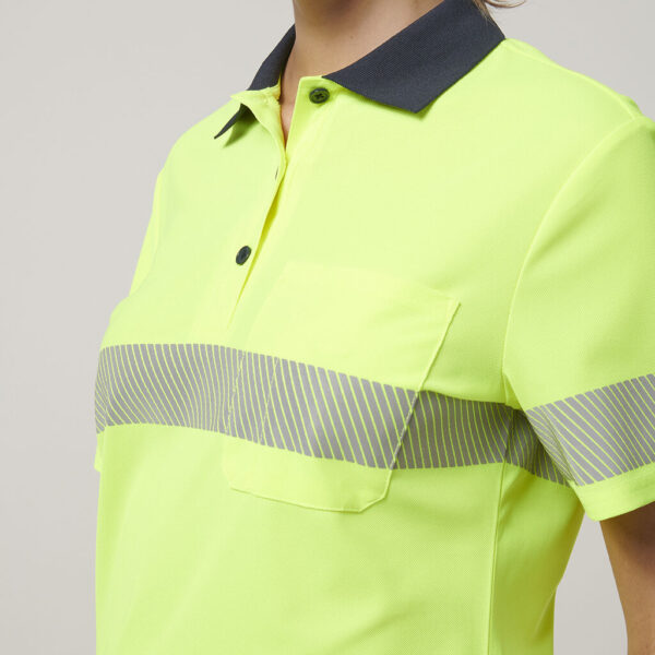 Hard Yakka Y08602 Womens Short Sleeve Hi Vis Taped Polo - Image 8