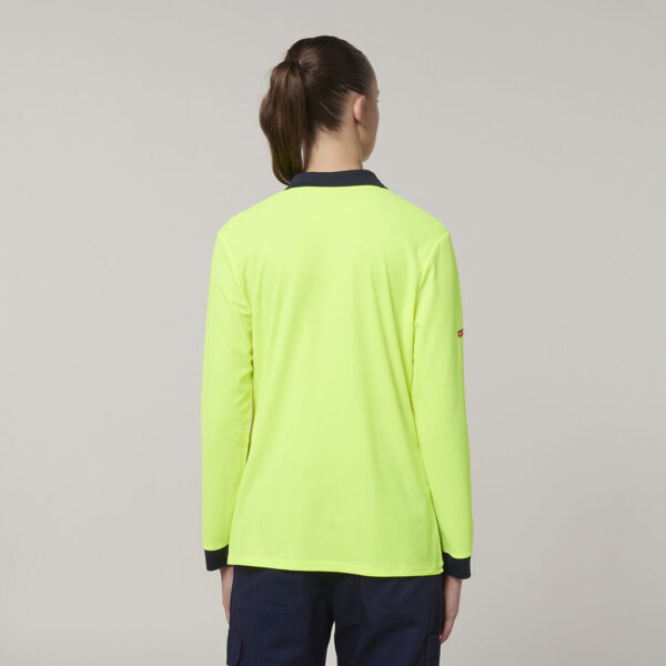 Hard Yakka Y08603 Womens Long Sleeve Hi Vis Polo - Image 5