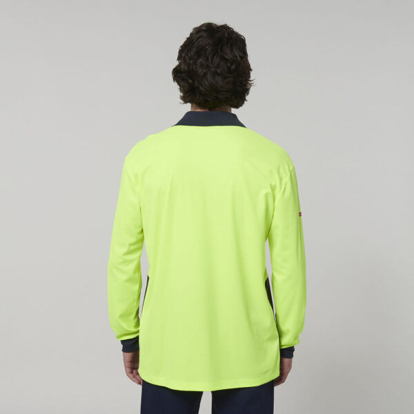 Hard Yakka Y19617 Mens Long Sleeve Hi Vis Polo - Image 5