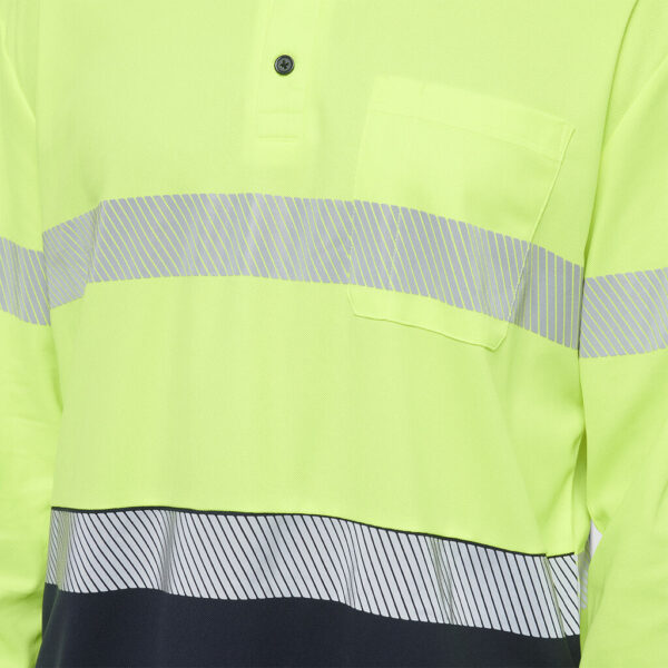 Hard Yakka Y19619 Mens Long Sleeve Hi Vis Taped Polo - Image 8