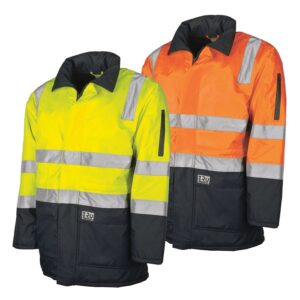 Tru Workwear TJ2930T4 Quilted Rain Jacket With Reflective Tape