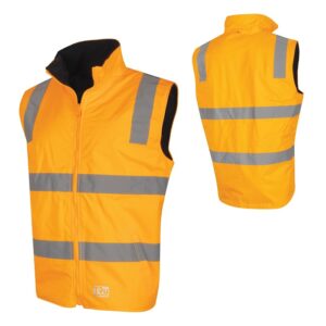 Tru Workwear TV1915T4 Reversible Polyester Oxford Vest With Reflective Tape