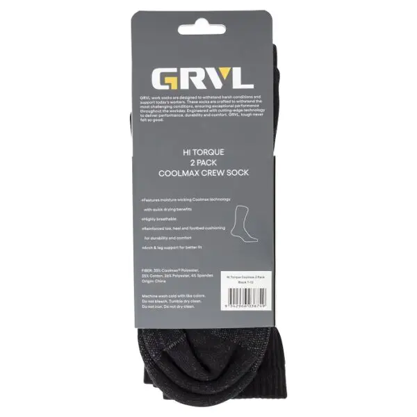 Grvl GRVL-S4 Hi Torque 2 Pk Socks - Image 3