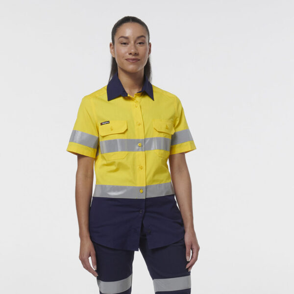 KingGee K44229 Womens Workcool Vented Reflective Short Sleeve Shirt