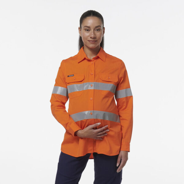 KingGee K44235 Womens Workcool Maternity Reflective Shirt