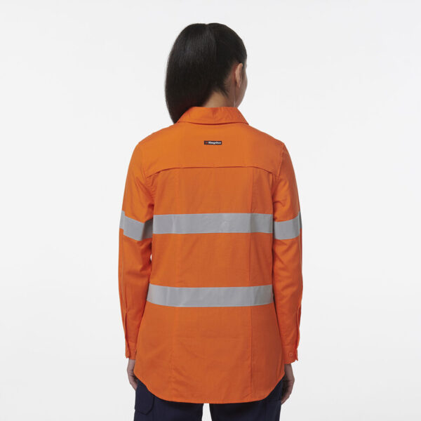 KingGee K44235 Womens Workcool Maternity Reflective Shirt - Image 3