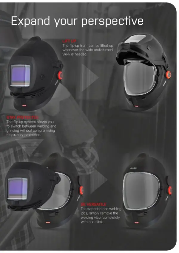 Maxisafe R303201 CleanAIR Omnira COMBI Welding Helmet & AerGO PAPR Kit - Image 4